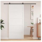 vidaXL Barn Door Bela 80 x 208 cm Trden borov les | Shoptok.si