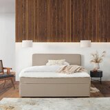 P & B POSTELJA Z VZMETNICO 160 cm x 200 cm , tekstil bež | Shoptok.si