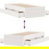  Posteljni okvir brez vzmetnice s predali 75x190 cm borovina, (21611048) | Shoptok.si