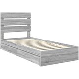  Krevet s od storage Siva Sonoma 75 x 190 cm Konstruirano drvo | shoptok.hr