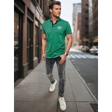 DStreet Koszulka męska polo w paski zielona | Shoptok.si