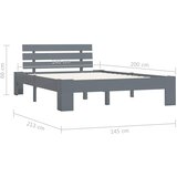  Okvir za krevet od masivne borovine sivi 140 x 200 cm | Eponuda.com