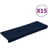  Prostirke za stepenice samoljepljive 15 kom 65x21x4 cm tamnoplave pravokutne rubove | shoptok.hr