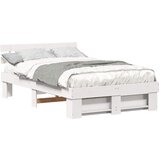 vidaXL Konstrukcija postelje Bela 120 x 200 cm Masivno borovo les, (5000127585) | Shoptok.si