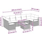  Set sofe 8 pcs Smeđa i crvena poliratan | shoptok.hr