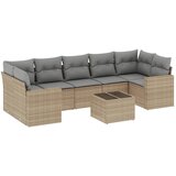  8-dijelni set vrtnih sofa s jastucima bež od poliratana | shoptok.hr