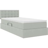  Postelja s shranjevanjem Svetlo siva 90 x 190 cm Žamet, (5000100664) | Shoptok.si