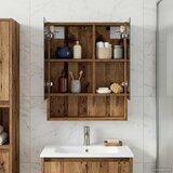  Kupaonski ormar s ogledalom Staro drvo 50 x 14,5 x 70 cm | shoptok.hr