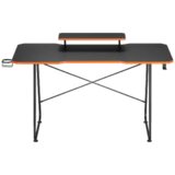 NanoRS RS170 gaming miza s polico za monitor 136 &amp;times; 60 cm, črna Slike