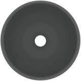  Luksuzni okrugli umivaonik mat tamnosivi 40 x 15 cm keramički | shoptok.hr