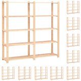 Shumee Stojalo 5-nadstropno 10 kosov 170x38x170 cm borovina 500 kg, (21420089) | Shoptok.si