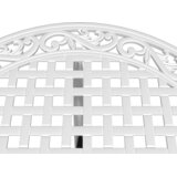  Vrtni stol bijeli Ø90x75 cm od lijevanog aluminija | shoptok.hr