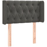  Uzglavlje s ušima tamnosivo 83x16x78/88 cm baršunasto | shoptok.hr