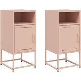 Maison Chic Dvo delni komplet Nočne omarice - Nočne mize roza 36x39x78 cm jeklo, (21688410) Cene