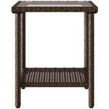  Set vanjskih sofa s jastukom 2 pcs Smeđa i crvena poliratan | shoptok.hr