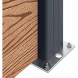 PANEL ograde 9 pcs WPC i aluminij Smeđa | shoptok.hr