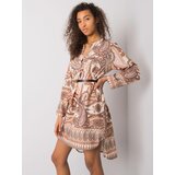 Italy Moda Dress-DHJ-SK-5766-1.32X-beige | Shoptok.si