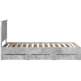  Konstrukcija postelje s predalom Betonsko siva 90 x 200 cm, (5000121286) | Shoptok.si