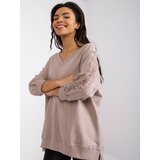 RUE PARIS Blouse-RV-BZ-7557.01-dark beige | shoptok.hr