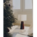 Kave Home Rdeča/bela namizna svetilka s tekstilnim senčilom (višina 49 cm) Drava – | Shoptok.si