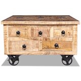 Maison Chic Klubska mizica - kavna mizica - Nizka mizica iz močnega mangovega lesa 70x70x40 cm, (21753793) Cene