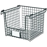 iDesign crna metalna košara Classico, 25,5 x 25,5 cm | shoptok.hr