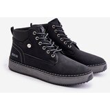 Big Star Lace-up men's ankle boots Big Star Hi-Poly System black | shoptok.hr