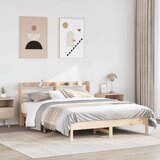 vidaXL Posteljni okvir brez vzmetnice 160x200 cm trdna borovina Cene