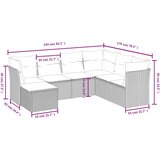  7-dijelni set vrtnih sofa svjetlosivi od poliratana | shoptok.hr