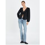 Koton Chiffon Shirt Balloon Sleeve V-Neck Ruffle Buttons | shoptok.hr