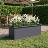  Vrtna posuda za sadnju s LED svjetlom Antracit 30 x 100 x 30 cm Slike