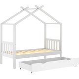  Okvir dječjeg kreveta s ladicom bijeli od borovine 80 x 160 cm | shoptok.hr