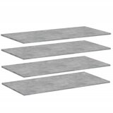 Police za knjige 4 kom siva boja betona 100x50x1,5 cm drvene | shoptok.hr