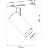  LED spot za šinski sistem MAGNETIC TRACK LED/10W/48V crna | Eponuda.com