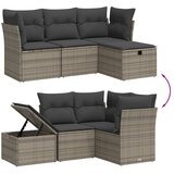  4-dijelni set vrtnih sofa od poliratana s jastucima sivi | shoptok.hr