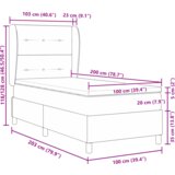  Kutija s oprugama s madracem tamnoplava 100x200 cm baršun | shoptok.hr