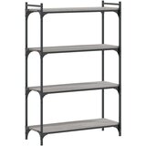 vidaXL Knjižna omara 4-nadstropna siva sonoma 80x30x120 cm inž. les | Shoptok.si