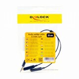 Delock 65356 audio priključni kabel [1x 3,5 mm banana utikač - 2x priključna doza za 3,5 mm banana utikač] 25 cm crna | Eponuda.ba