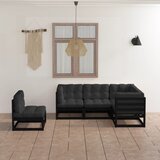  Sedežna garnitura 5-delna z blazinami trdna borovina | Shoptok.si