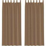 Voile zavjese s petljama 2 kom svijetlosmeđe 140x260 cm | shoptok.hr