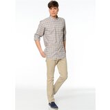 Dewberry G618 LINEN SHIRT-NAVY-BROWN | shoptok.hr