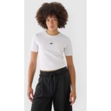 4f Women's Cotton T-shirt Slim Cropped White WAW24TTS | shoptok.hr
