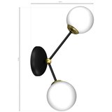  Zidna lampa JOY 2xE14/40W/230V crna/zlatna | Eponuda.com