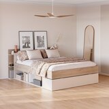 Marckeric Bijeli/u prirodnoj boji bračni krevet u dekoru hrasta s prostorom za odlaganje bez podnice 160x200 cm Albo – | shoptok.hr
