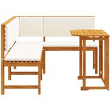  3-dijelni vrtni bistro set s jastučićima od punog akacijinog drva | shoptok.hr