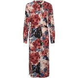 SOAKED IN LUXURY Dolga srajca 'Ahnita' modra / puder / češnjevo rdeča / črna | Shoptok.si