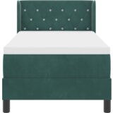  Krevet sa podnicom i madracem Tamno zelena 80x200 cm Baršun | shoptok.hr