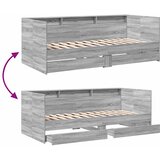  Dnevni krevet s ladicama bez madraca siva boja hrasta 100x200cm | shoptok.hr