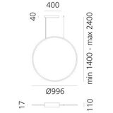 ARTEMIDE 1993310APP-LED RGBW prigušiva luster na sajli DISCOVERY LED/59W/230V antracit | Eponuda.com