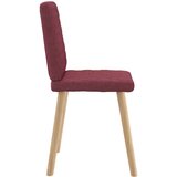  Jedilni stoli 6 kosov vinsko rdeče blago, (21832449) | Shoptok.si